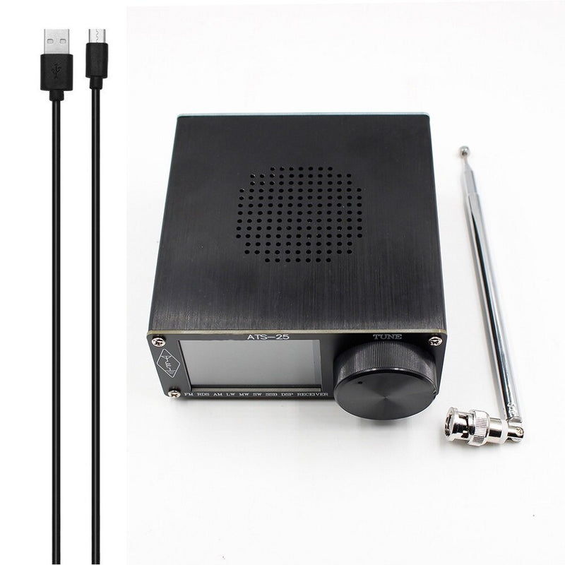 2.4 Inch Touch Screen SI4732 Full Band Radio Receiver FM LW (MW & SW) SSB with Lithium Battery + Antenna + Speaker + Case