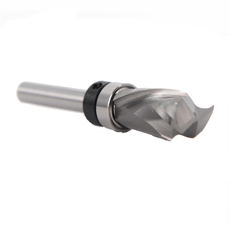 12.7*25.4*67MM Carbide Lower Bearing Spiral Trimming CNC Router Bit End Mill 1/4" 6.35mm Shank for Woodworking