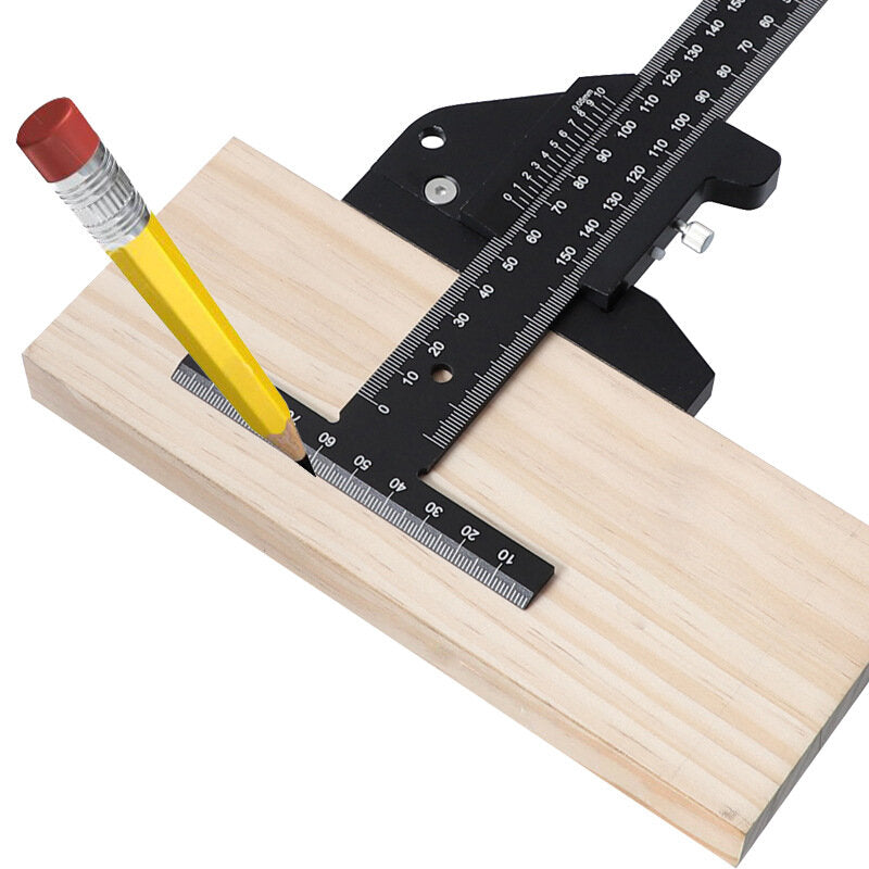 Aluminum Alloy T-type Drawing Detachable Measuring Ruler Multifunctional DIY Woodworking Utiltiy Tools