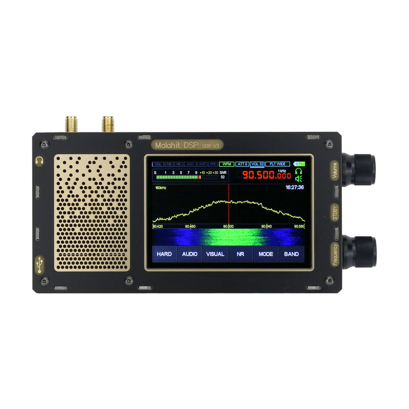 Registered 1.10c 3.5" 50KHz-2GHz Malachite DSP SDR Radio Receiver W/ Extended Version for 2 Antennas