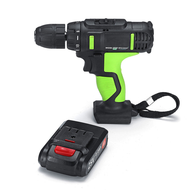 25V Electric Screwdriver 2.2Ah Li-ion Battery Screw Driver Drill Rechargeable Power Drill