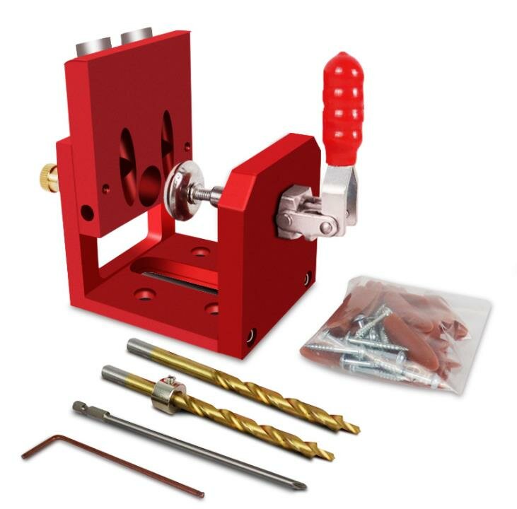 9mm Pocket Hole Jig Tool Kit Woodworking Slant Punch Locator Multi-Function Drilling Kits