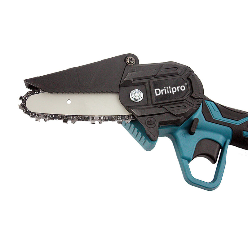 Drillpro 4 Inch Electric Chain Saw Portable One-hand Saw Wood Cutter for Makita 18V Battery