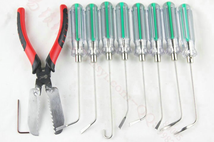 9pcs Handle Screw Removal Tool Panel Pliers Tool Set Locksmith Supplies