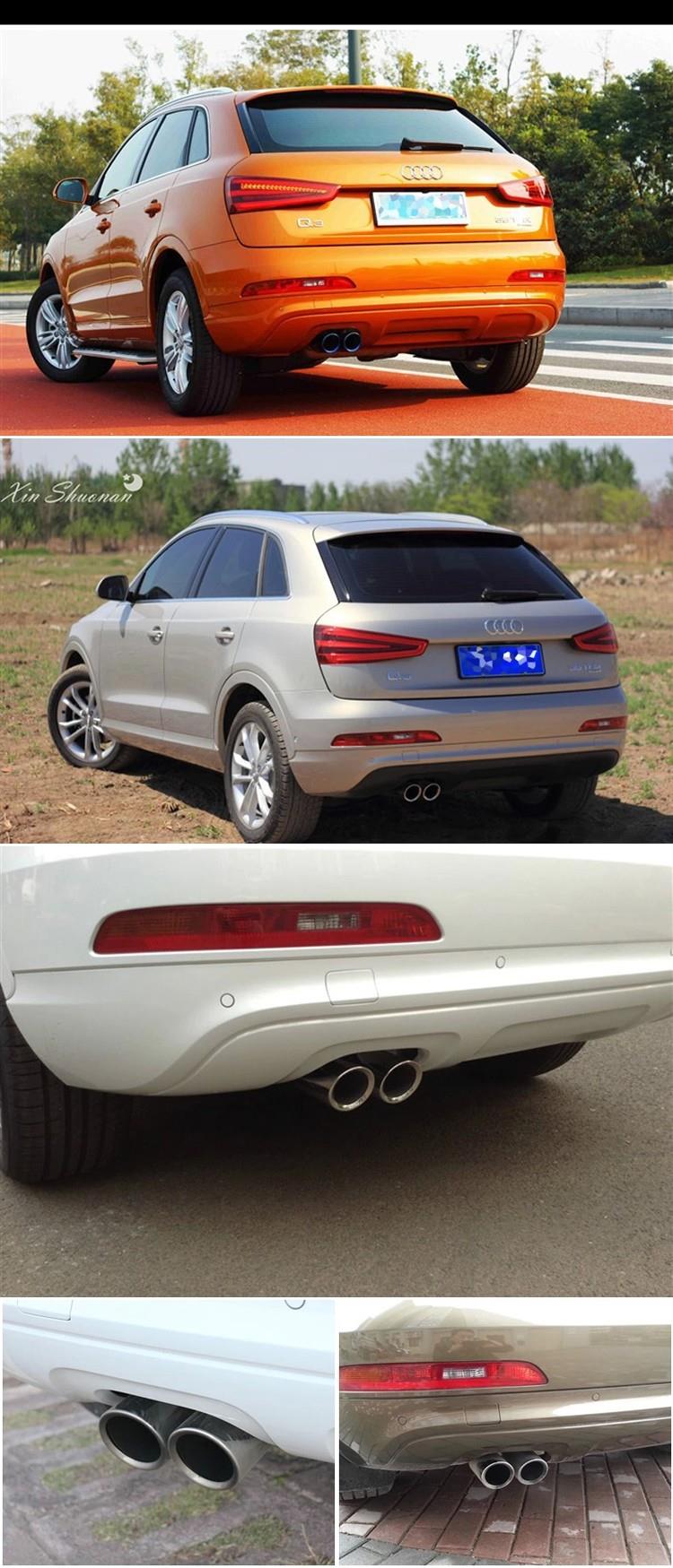 Car Rline Tail Throat Exhaust Pipe For Audi A1 A3 A4L A5 A6L Q3 Q5 Tail Pipe Car Exhaust Pipe Cover Muffler Tip