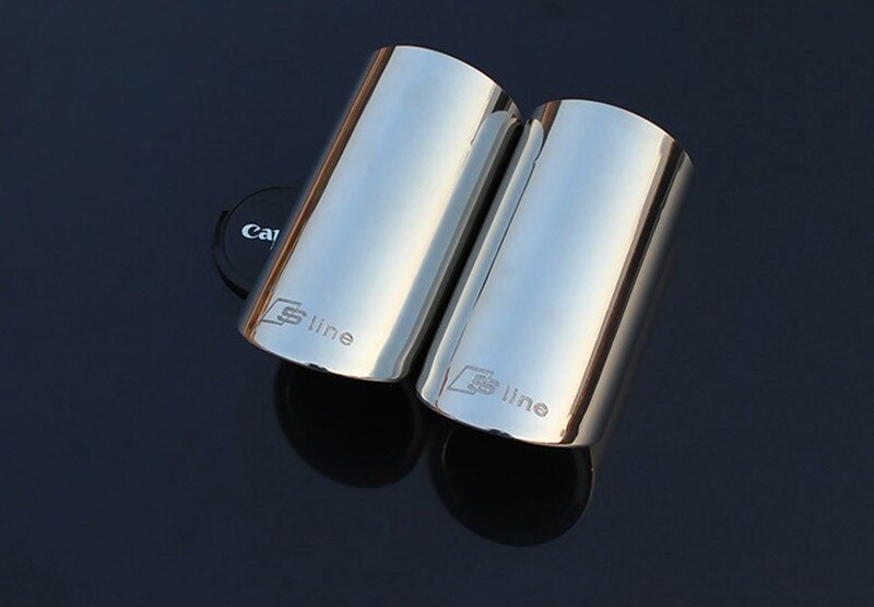 Car Rline Tail Throat Exhaust Pipe For Audi A1 A3 A4L A5 A6L Q3 Q5 Tail Pipe Car Exhaust Pipe Cover Muffler Tip