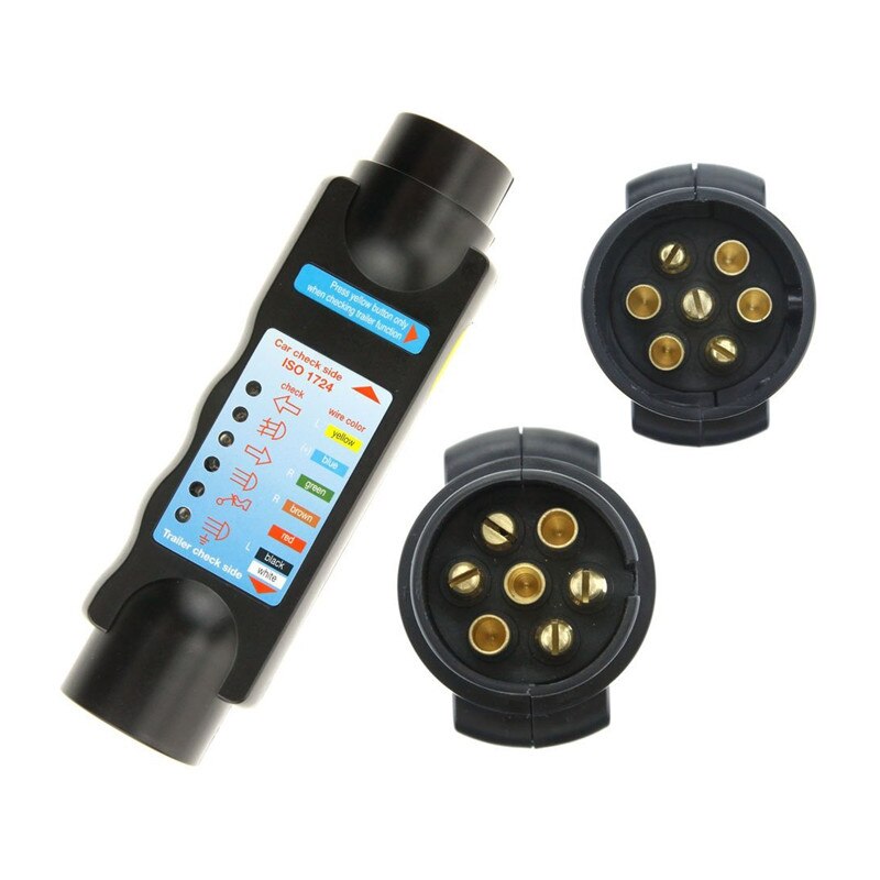 7 Pin Vehicle Car Towing Trailer Light Car Trailer Cable Wiring Circuit Plug Socket Tester Car Tester Adapter