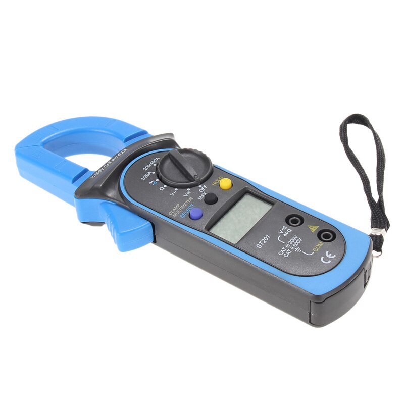 Digital Auto Range Clamp Multimeter Tester Meter DMM AC DC Volt Ohm Digital Clamp Multimeters ST201
