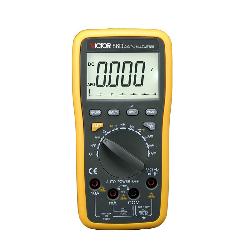 Digital Multimeter Meter VC86D Victor Multimeter VC30274 with RS232 USB and English Manual