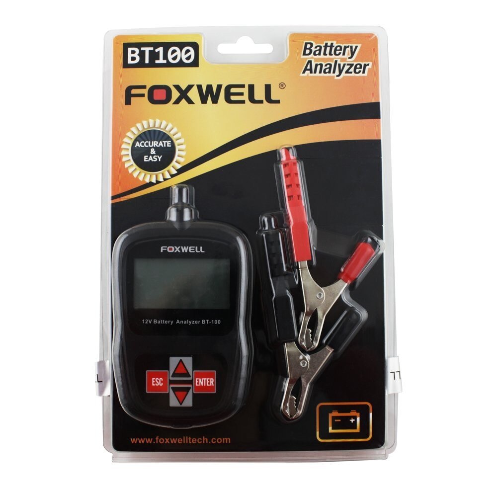 FOXWELL BT100 12V Car Battery Tester for Flooded AGM GEL Digital All Cars Data Battery Analyzer - Cartoolshop