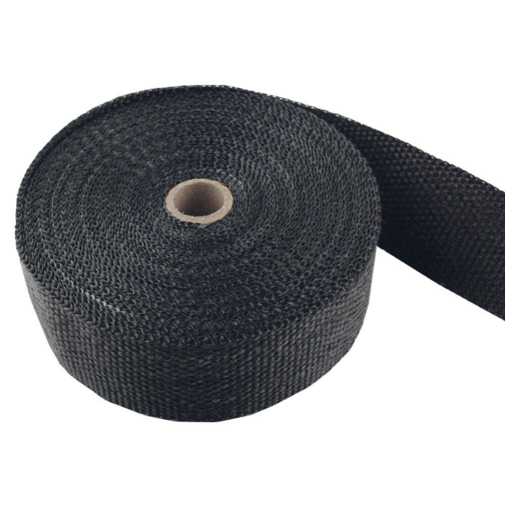 Fiberglass Exhaust Wrap Header Turbo Pipe High Heat Insulating Tape Black Car 10mx5cmx2mm - Cartoolshop