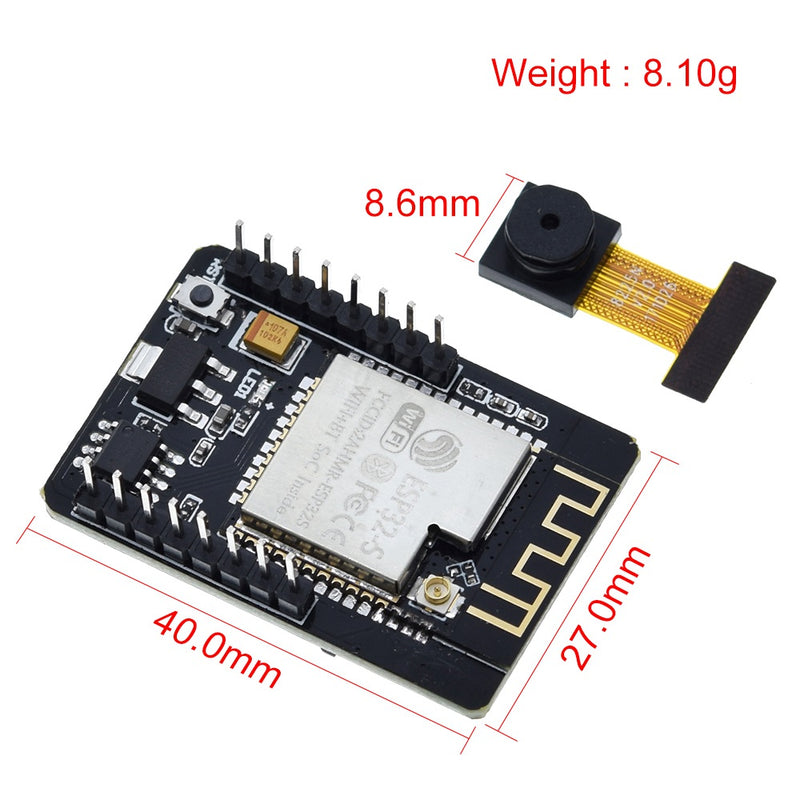 ESP32-CAM WiFi + Bluetooth Module Camera Module Development Board ESP32 with Camera Module OV2640 2MP for Arduino