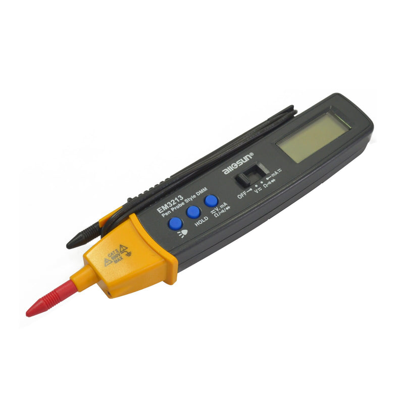 ALL-SUN EM3213 Auto Range Pen Style Digital Multimeter DMM AC DC Volt Amp Ohm Integrated Automotive Tester