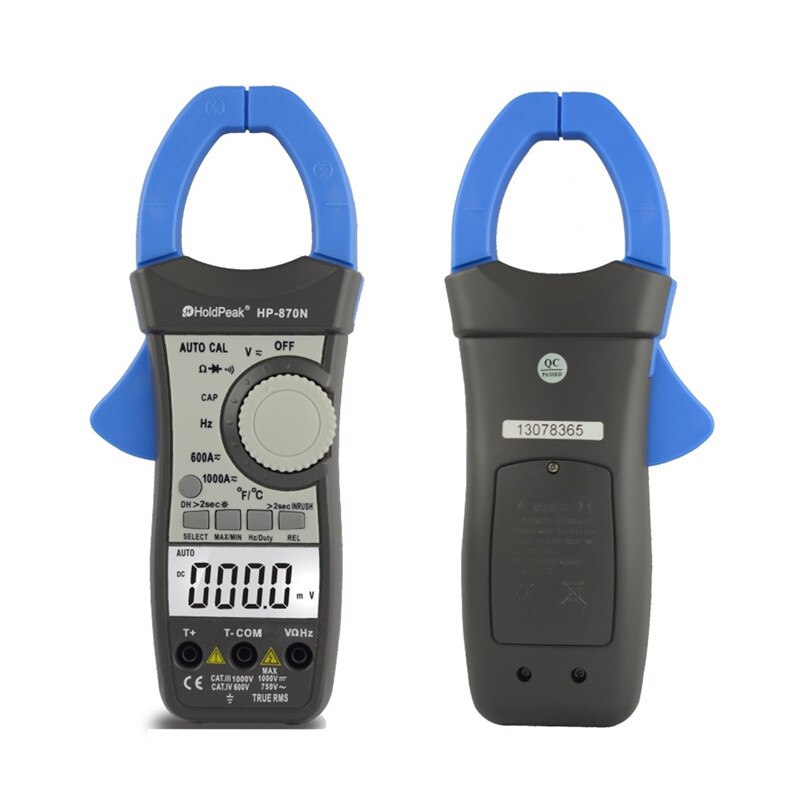 HP-870N Auto Range DC AC Digital Clamp Meter Multimeter Temperature Meter True RMS Frequency - Cartoolshop