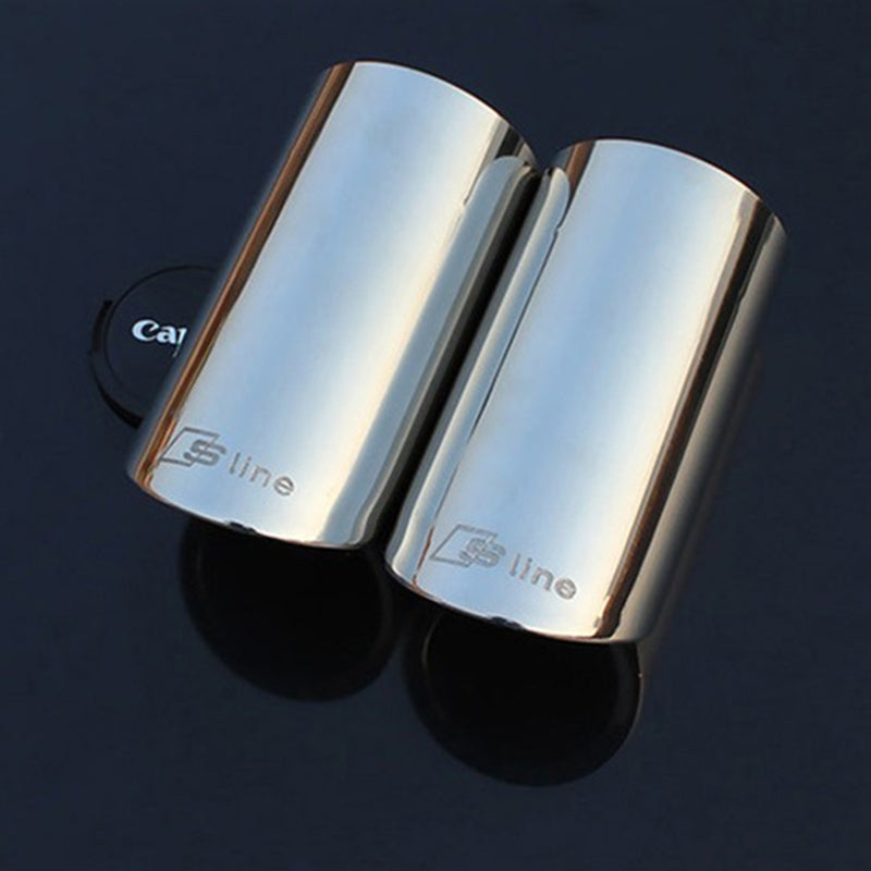 Car Rline Tail Throat Exhaust Pipe For Audi A1 A3 A4L A5 A6L Q3 Q5 Tail Pipe Car Exhaust Pipe Cover Muffler Tip - Cartoolshop