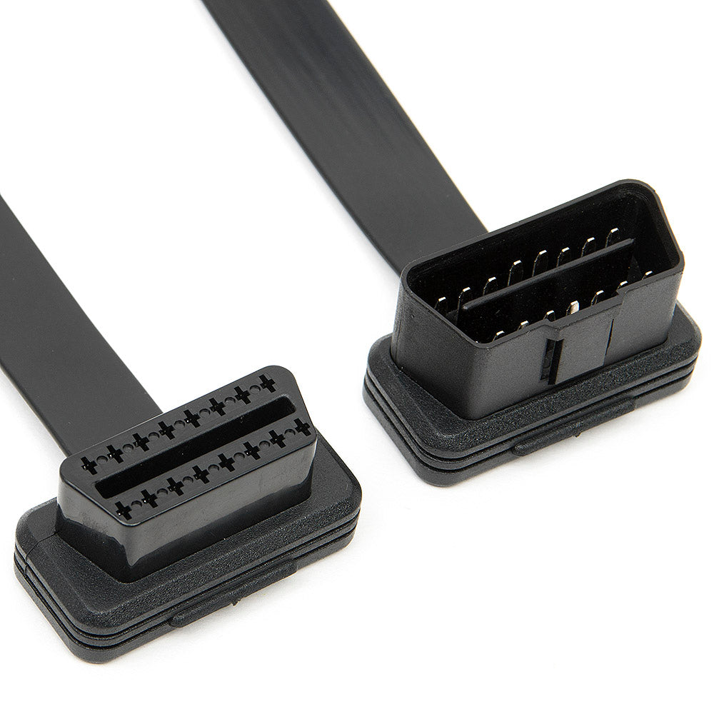 Flat 16Pin Male to Female Extension OBD2 Noodle Connector Cable ELM327 - Cartoolshop