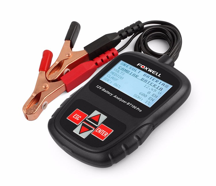 FOXWELL BT100 12V Car Battery Tester for Flooded AGM GEL Digital All Cars Data Battery Analyzer - Cartoolshop
