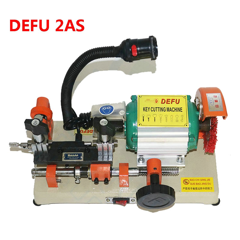 DEFU 2AS Car House Door Key Cutting Machine Horizontal Key Duplicating Machine Key Cutter 220V Locksmith Tools