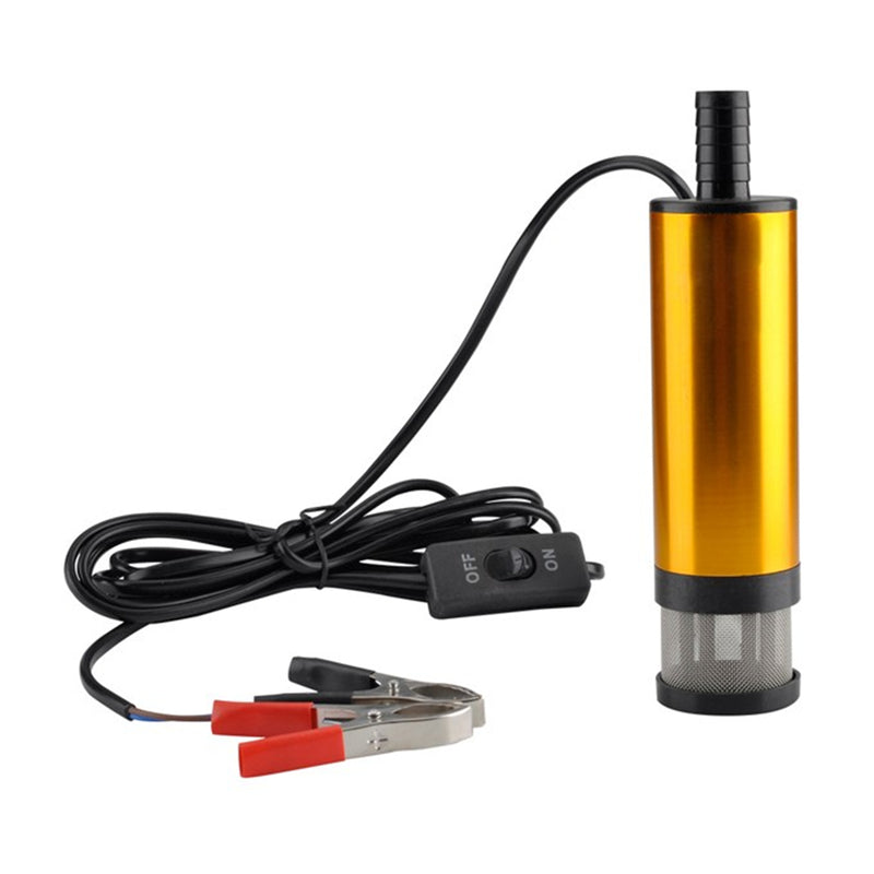 12V DC Electric Submersible Pump Diesel Fuel Water Oil Transfer Pump with On/Off Switch 30L/MIN