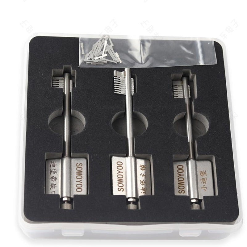 3PCS Flagpole Keys Set for Safe Box AK8 BK7 CK6 Blade Locks Locksmith Tools