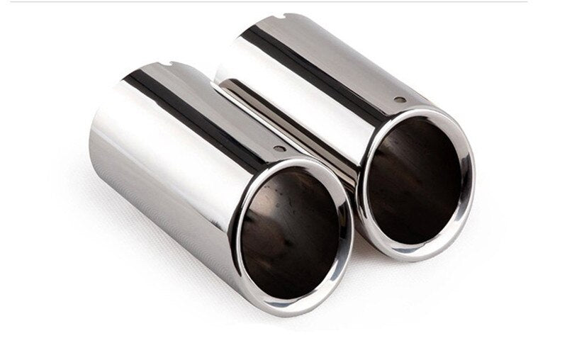 Rline Tail Throat Car Exhaust Pipe Muffler Tip For Audi A1 A3 A4L A5 A6L Q3 Q5 Tail Pipe 1Pair - Cartoolshop