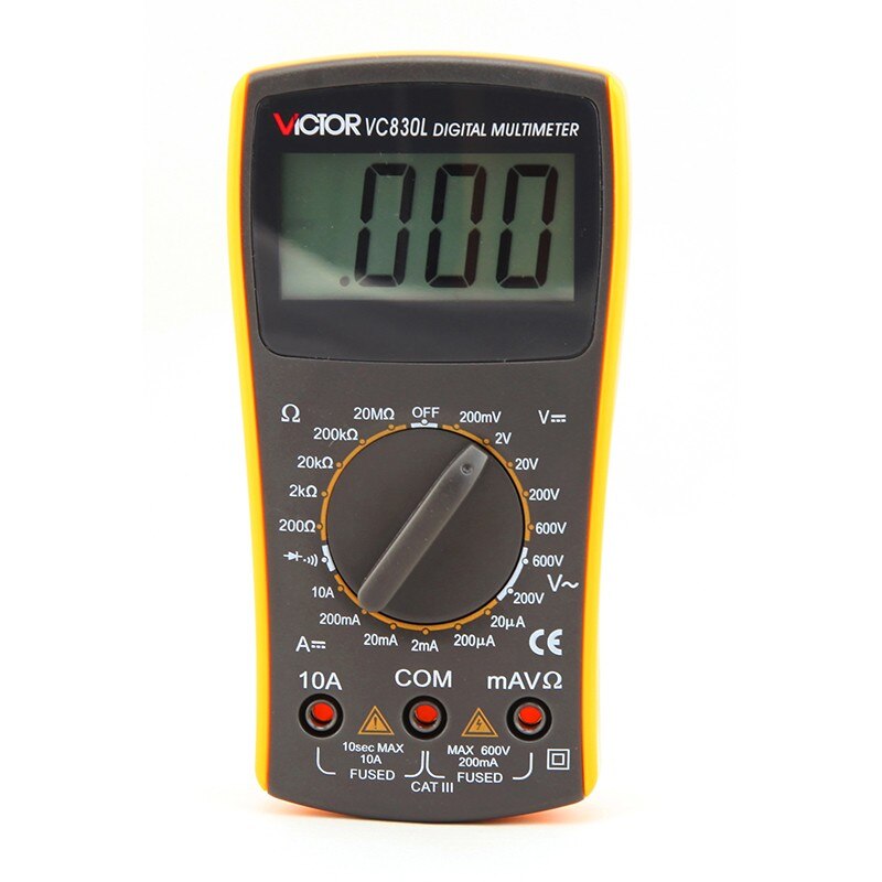 Mini Pocket Simple 2000 Counts Manual Range 10A 600V Resistance Students Use Teaching USE Digital Multimeter VC830L - Cartoolshop