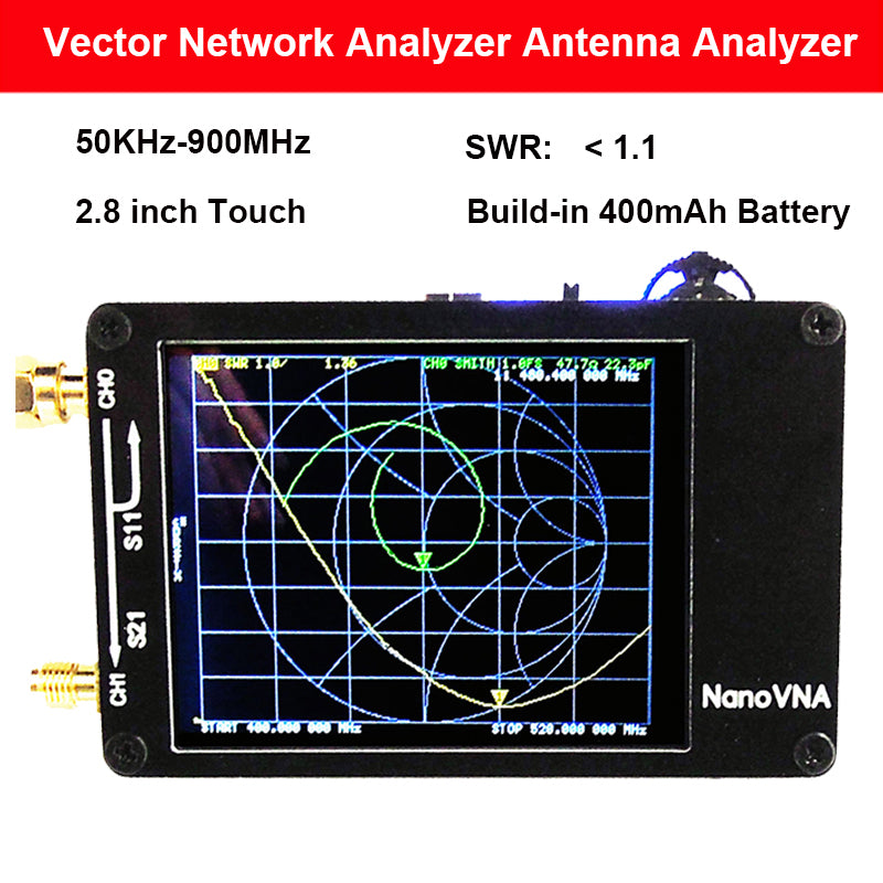 NanoVNA 50KHz-900MHz Vector Network Analyzer Kit MF HF VHF UHF Antenna Analyzer Nano VNA Diy Initial Measurements