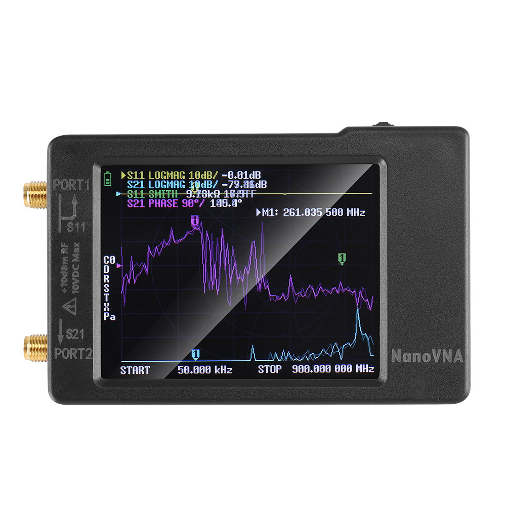 Vector Network Antenna Analyzer 10KHz-1.5GHz MF HF VHF UHF Shell SD Card Slot Supprt 32G Digital Nano VNA-H Tester