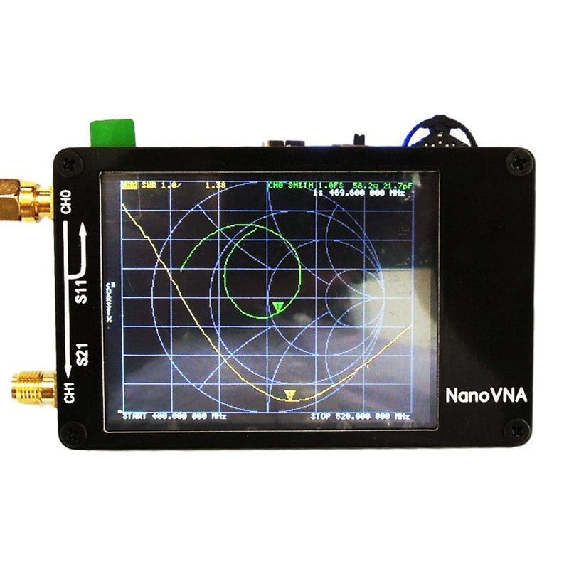 NanoVNA Hugen 2.8 Inch LCD HF VHF UHF UV Vector Network Analyzer 50KHz ~ 300MHz Antenna Analyzer Built-in Battery