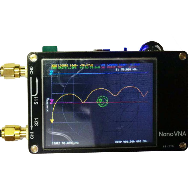 NanoVNA Hugen 2.8 Inch LCD HF VHF UHF UV Vector Network Analyzer 50KHz ~ 300MHz Antenna Analyzer Built-in Battery