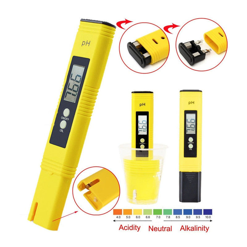Protable Digital PH Meter Tester Car Analyzer Aquarium Pool Water Wine Urine LCD Pen Monitor Phmetro PH Water Measurement - Cartoolshop