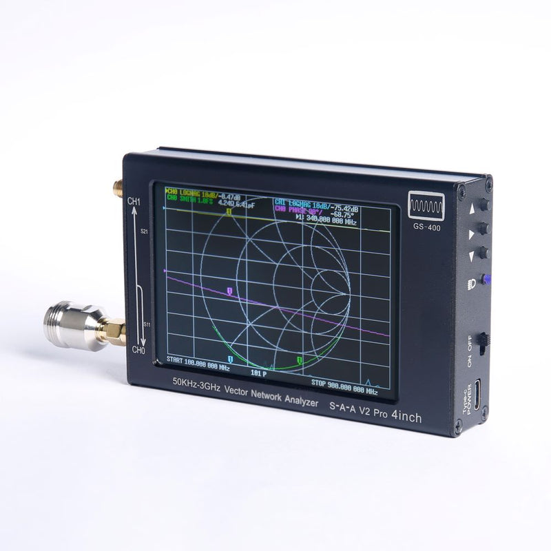 S-A-A 4inch Touch Screen NanoVNA V2 Pro Vector Network Analyzer Antenna Analyzer 50KHz-3GHz with 0.5ppm TCXO