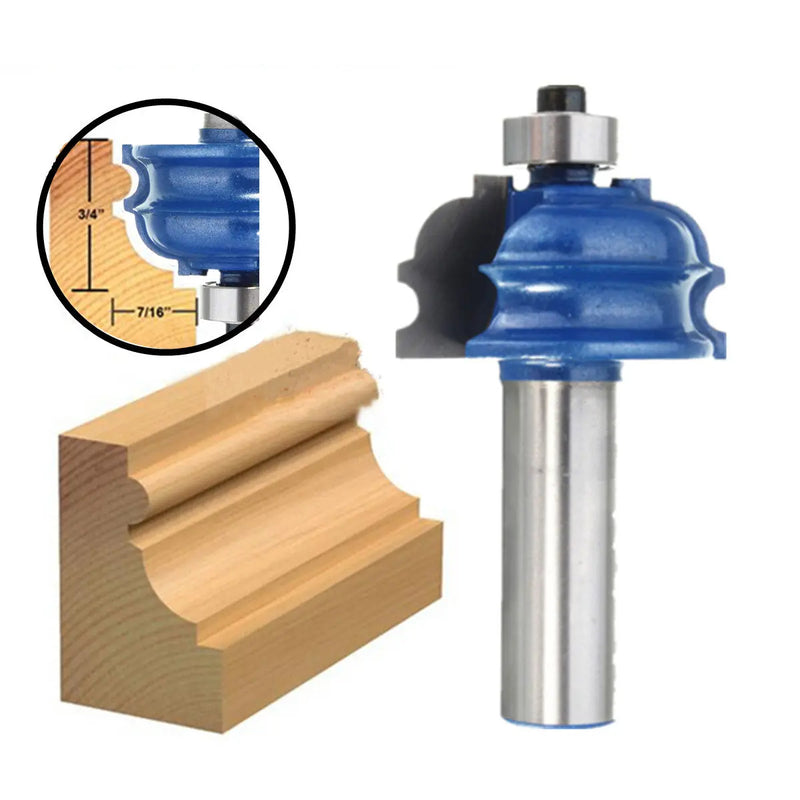 Drillpro RB28 1/2 Inch Shank Rail and Stile Router Bit Woodworking Chisel Cutter