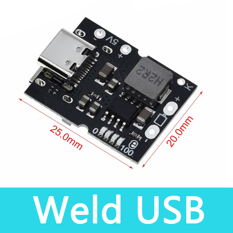 Type-C USB 5V 1A Boost Converter Step-Up Power Module Lithium Battery Charging Protection Board LED Display USB for DIY Charger