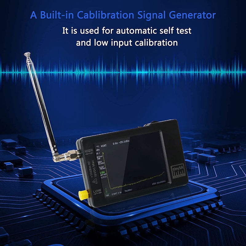 Upgraded Tinysa Spectrum Analyzer MF/HF/VHF UHF Input for 0.1MHZ-350MHZ and UHF Input for 240MHZ-960MHZ Signal Generator