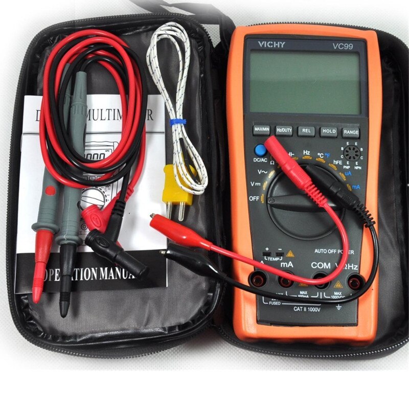 Vichy VC99+ 3 6/7 Auto Range Dmm AC DC Voltmeter Capacitance Resistance Digital Multimeter vs Fluke17B Multimeter - Cartoolshop