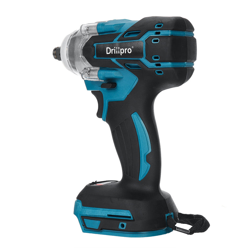 Drillpro 18V Cordless Brushless Impact Wrench Electric Screwdriver Stepless Speed Change