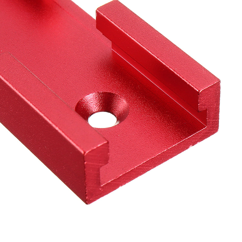 80mm Red T Slot T-track Connector Miter Track Jig Fixture Slot Connector 30x12.8mm for Table Saw Router Table Woodworking Tool