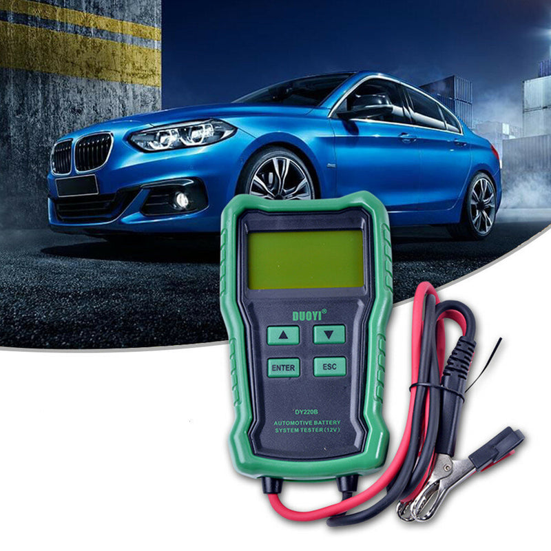 DY220B 12V Battery Analyzer Automobile Motorcycle Storage Cell Tester Digital Car Cranking Test Diagnostic Accessories