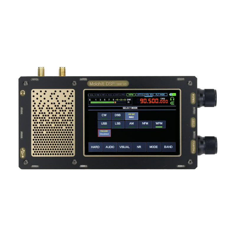 Registered 1.10c 3.5" 50KHz-2GHz Malachite DSP SDR Radio Receiver W/ Extended Version for 2 Antennas