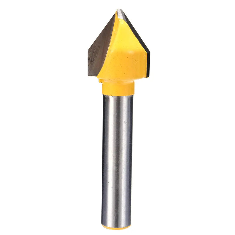 1/4 Inch Shank 60 Degree V Groove Router Bit Carbide Tipped Hardwood Cutting Cutter