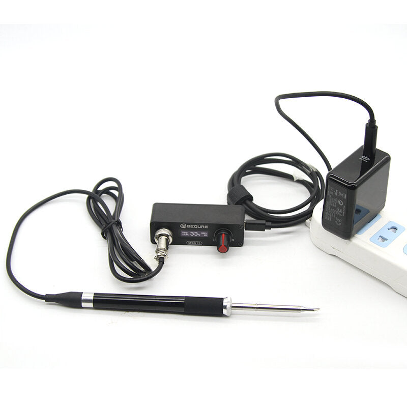 MSS12 Mini 0.91 Inch OLED Soldering Station Compatible with T12 Soldering Iron Tips Supports PD3.0/3S-6S/12V-25V Power Supply