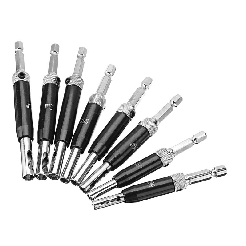 Drillpro 8pcs 16pcs Self Centering Door Hinges Drill Bit Hole Puncher Woodworking Reaming Tool Countersink Drill Bit