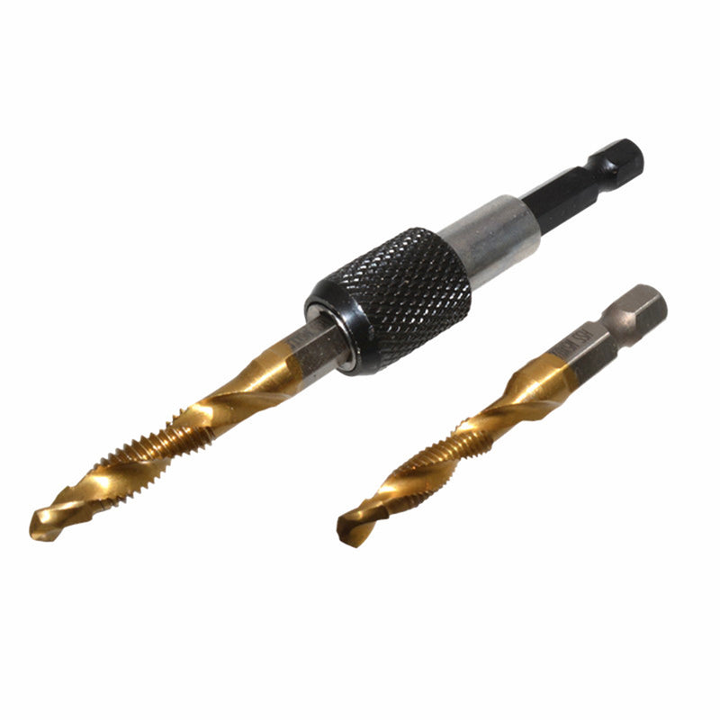 13pcs M3-M10 Metric Screw Thread Tap Drill Bits Set Hex Shank Drill Bit Screw Compound Tap Hand Tools with Joint Rod