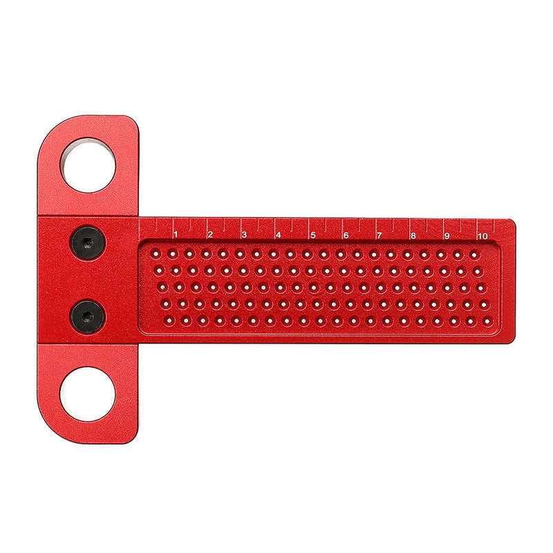 Aluminium Alloy T-100 Hole Positioning Metric Measuring Ruler 100mm Woodworking T-Squares Marking Ruler For Carpenter