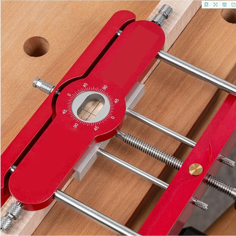 Loose Tenon Joinery Jig Locator Drill Punch Locator Drill Guide Fixture Aluminum Drilling Locator Woodworking
