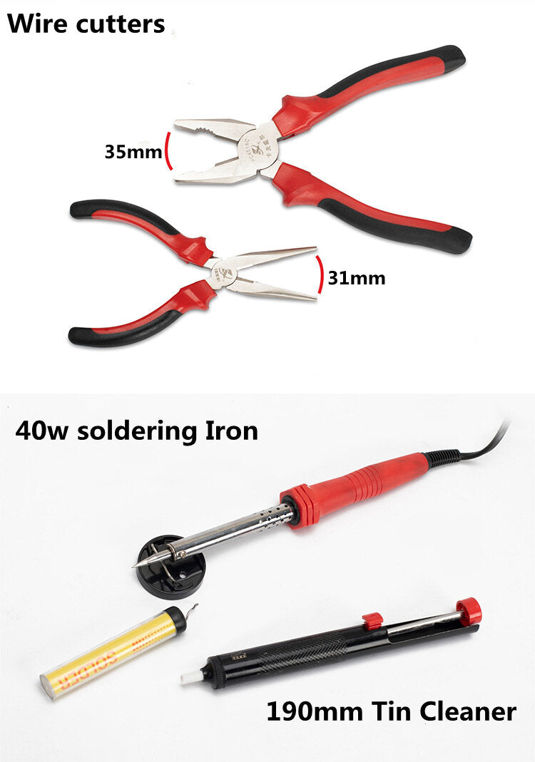 KAFUWELL H2923A 138pcs Telecommunications Electrician Network Pliers Household Network Circuit Repair Combination Tools Kit