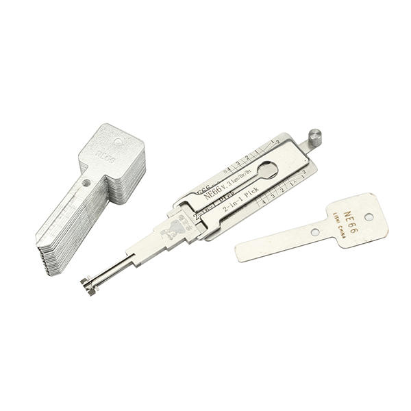 Lishi NE66 Volvo 2 in 1 Car Door Lock Pick Decoder Unlock Tool Locksmith Tools