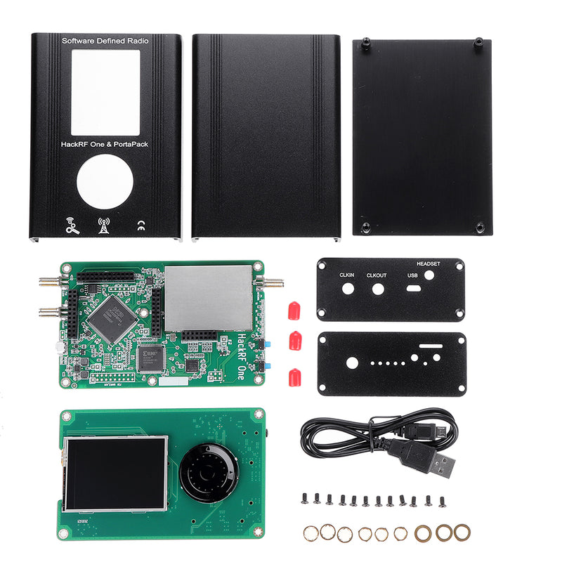 2.4 Inch PortaPack H1 Updated Version + HackRF One SDR + Metal Shell Kit Software Defined Radio 1MHz-6GHz