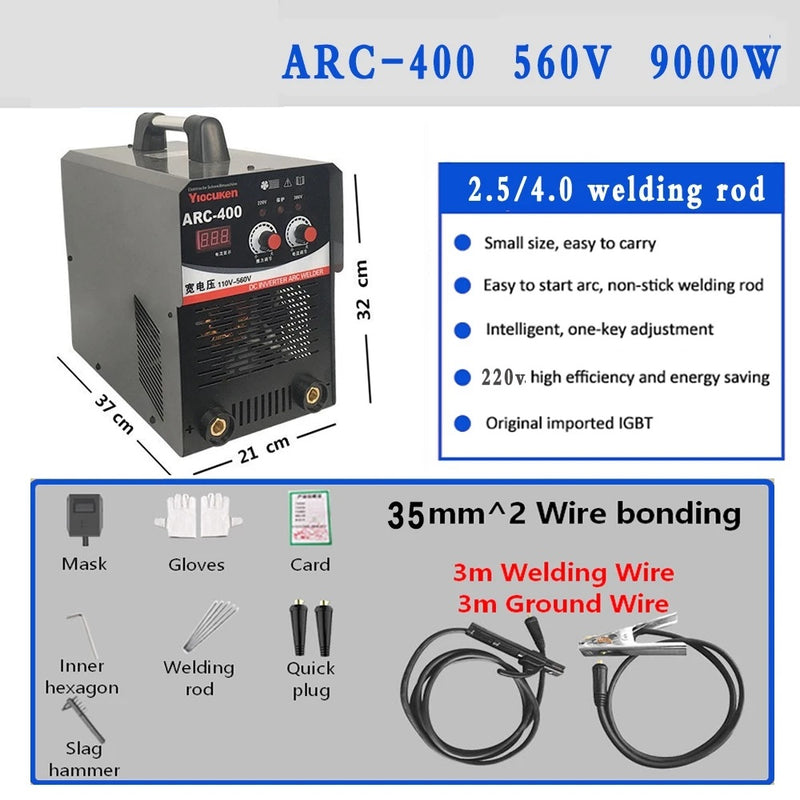 ARC-400 110V-560V 9KW 400A IGBT LCD Display Industrial Welder Inverter Arc Electric Welding Machine for Electric Working